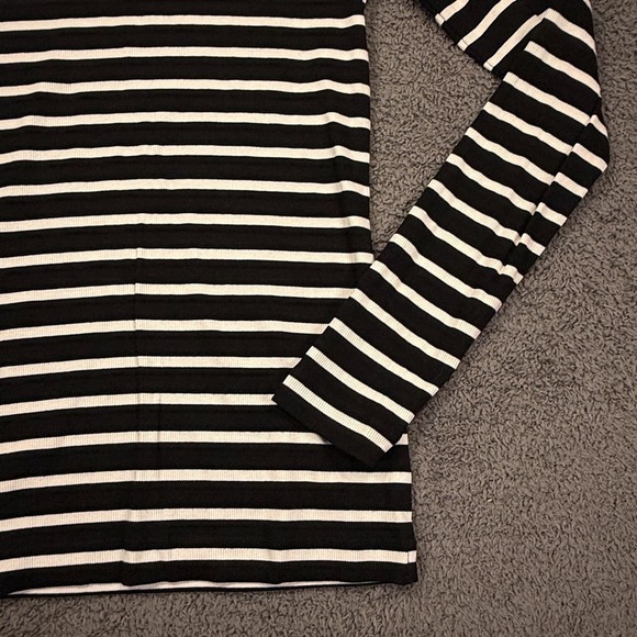 Lauren Ralph Lauren Shirt Womens Medium Striped Long Sleeve Y2K Ribbed Preppy - Picture 5 of 10